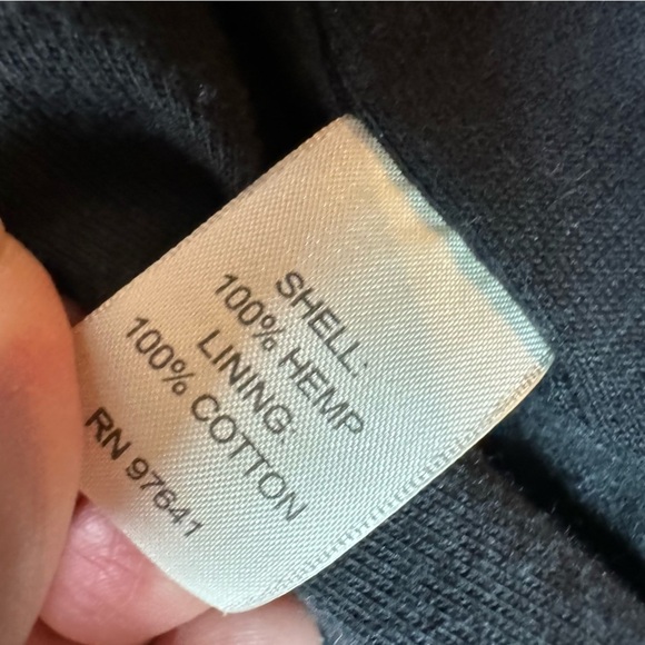 J. Jill Black Hooded Hemp Lightweight Jacket, Size Small - Picture 7 of 12